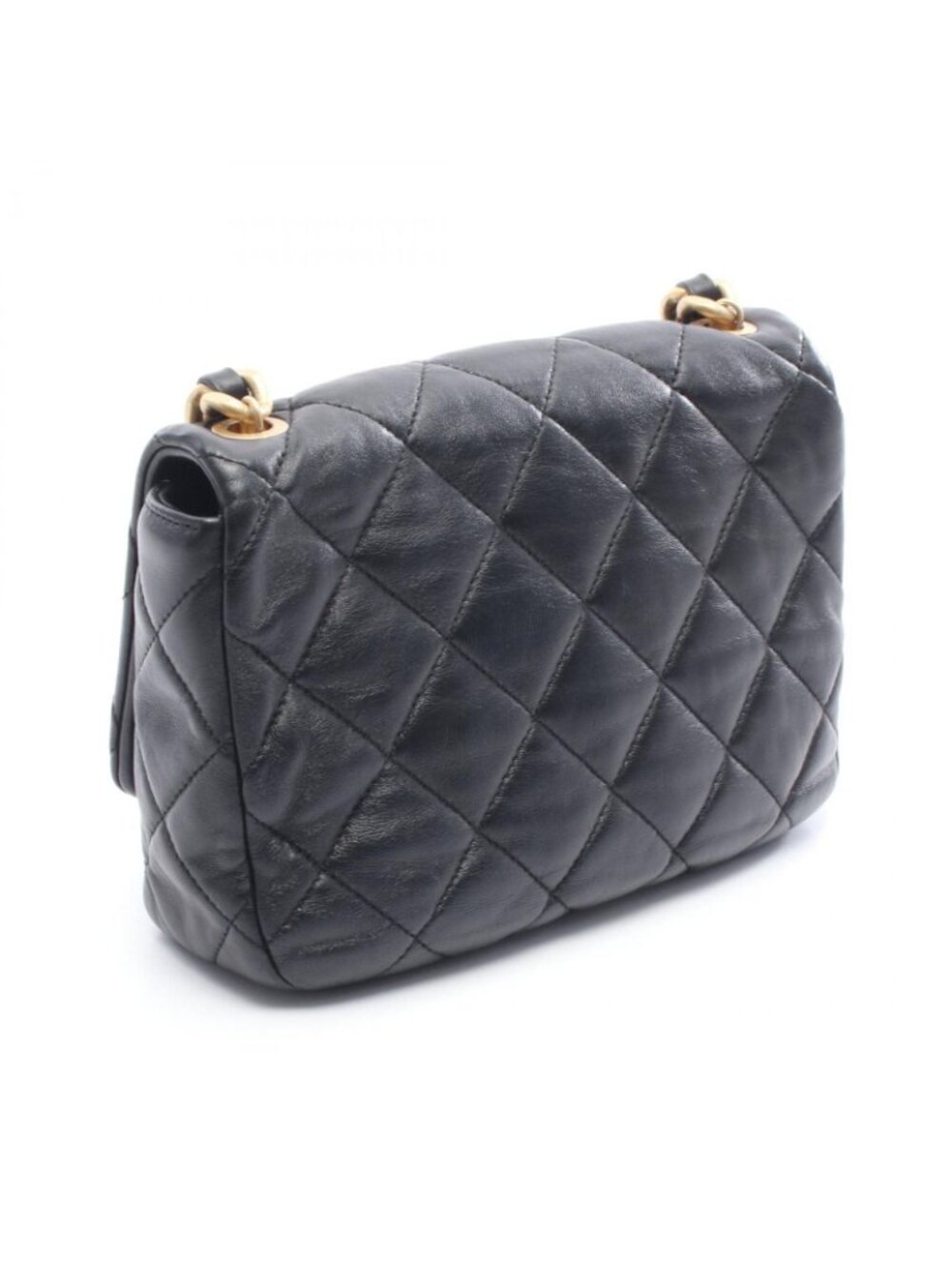 Chanel Shoulder Bag Quilted Small Flap Black Leather - Picture 2 of 6